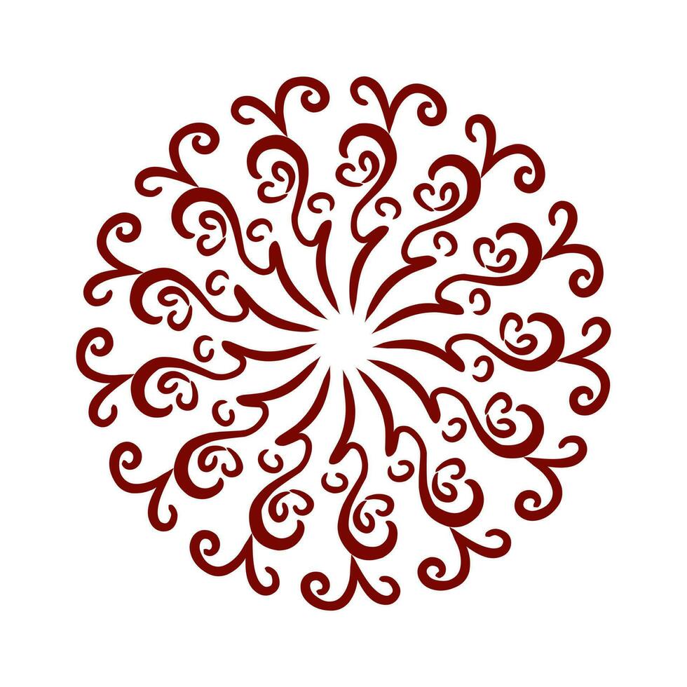 Maroon color tribal design illustration vector