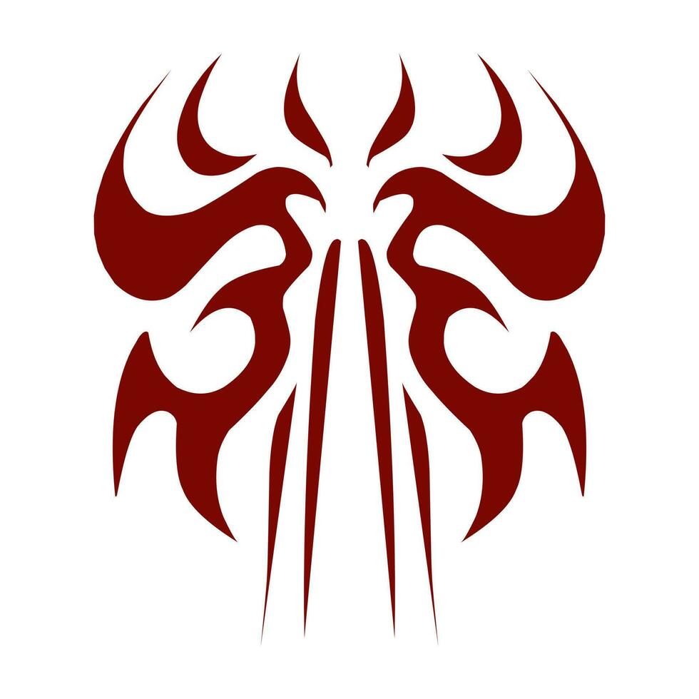 Maroon color tribal design illustration vector