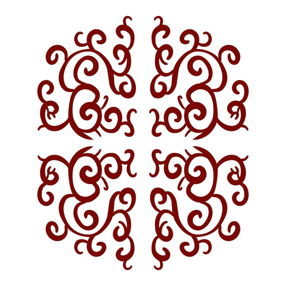 Maroon color tribal design illustration vector