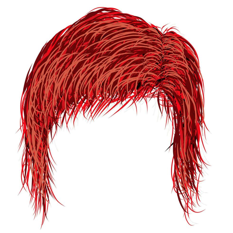 Illustration of a red hair style for men vector