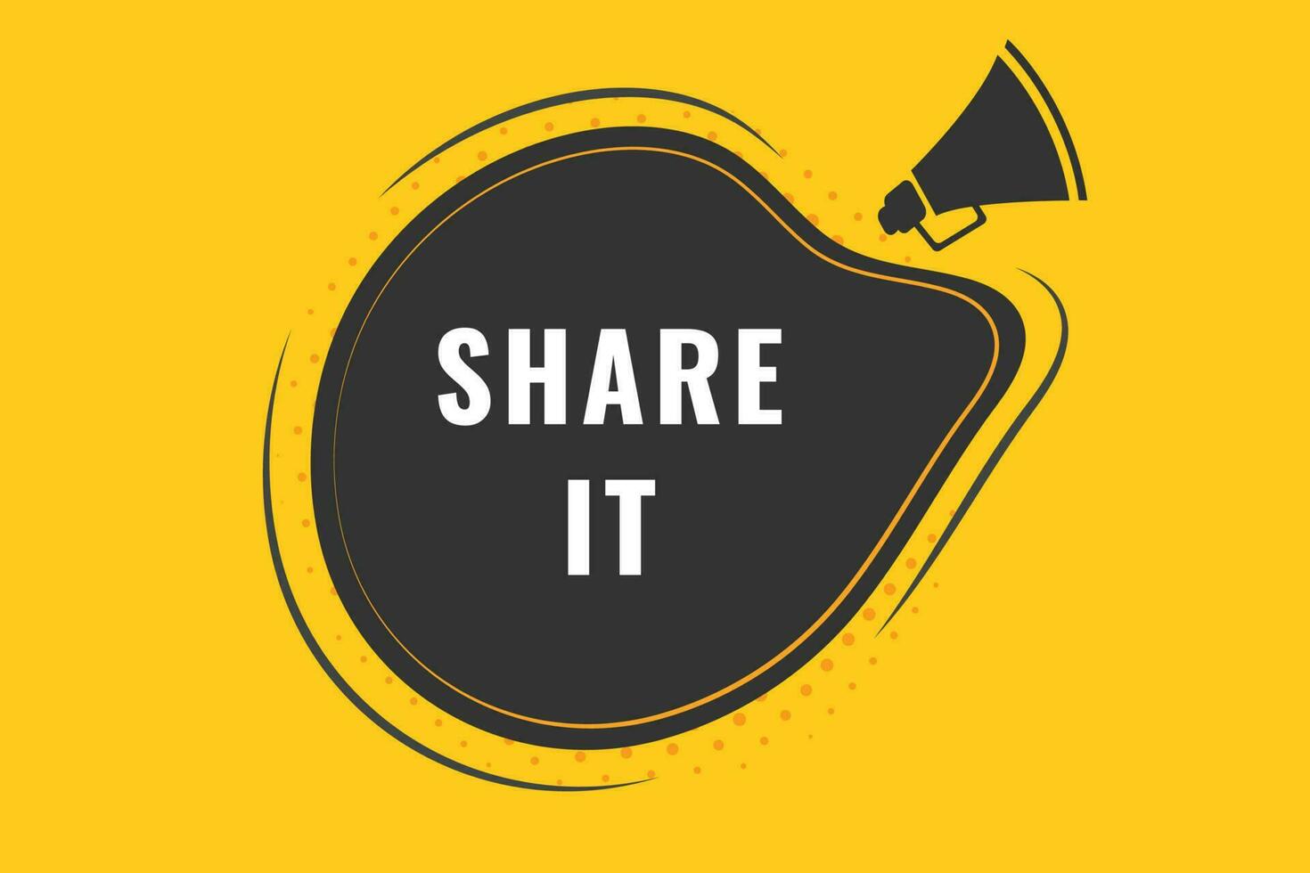 Share It Button. Speech Bubble, Banner Label Share It vector