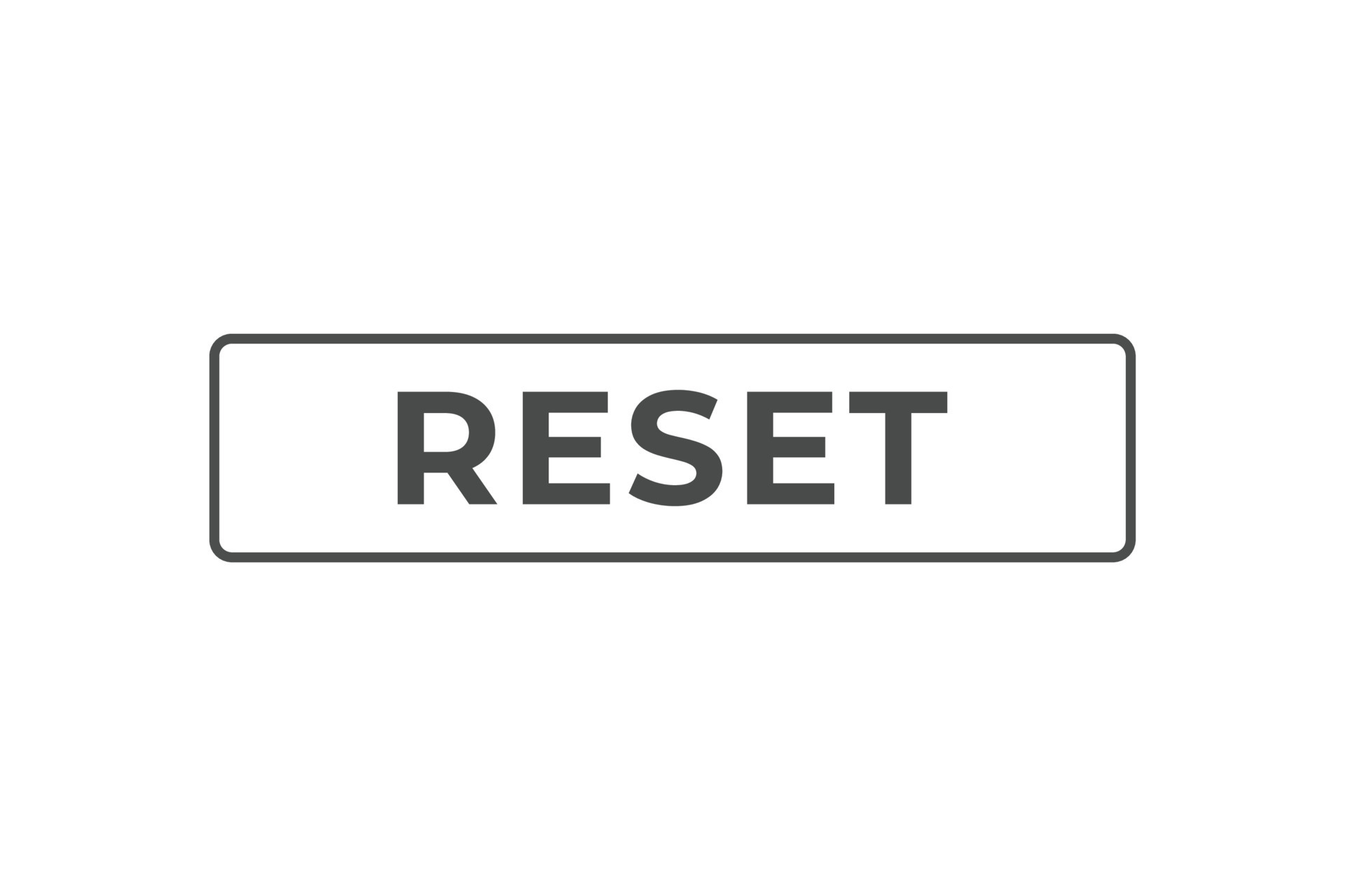Reset Button. Speech Bubble, Banner Label Reset 24206007 Vector Art at