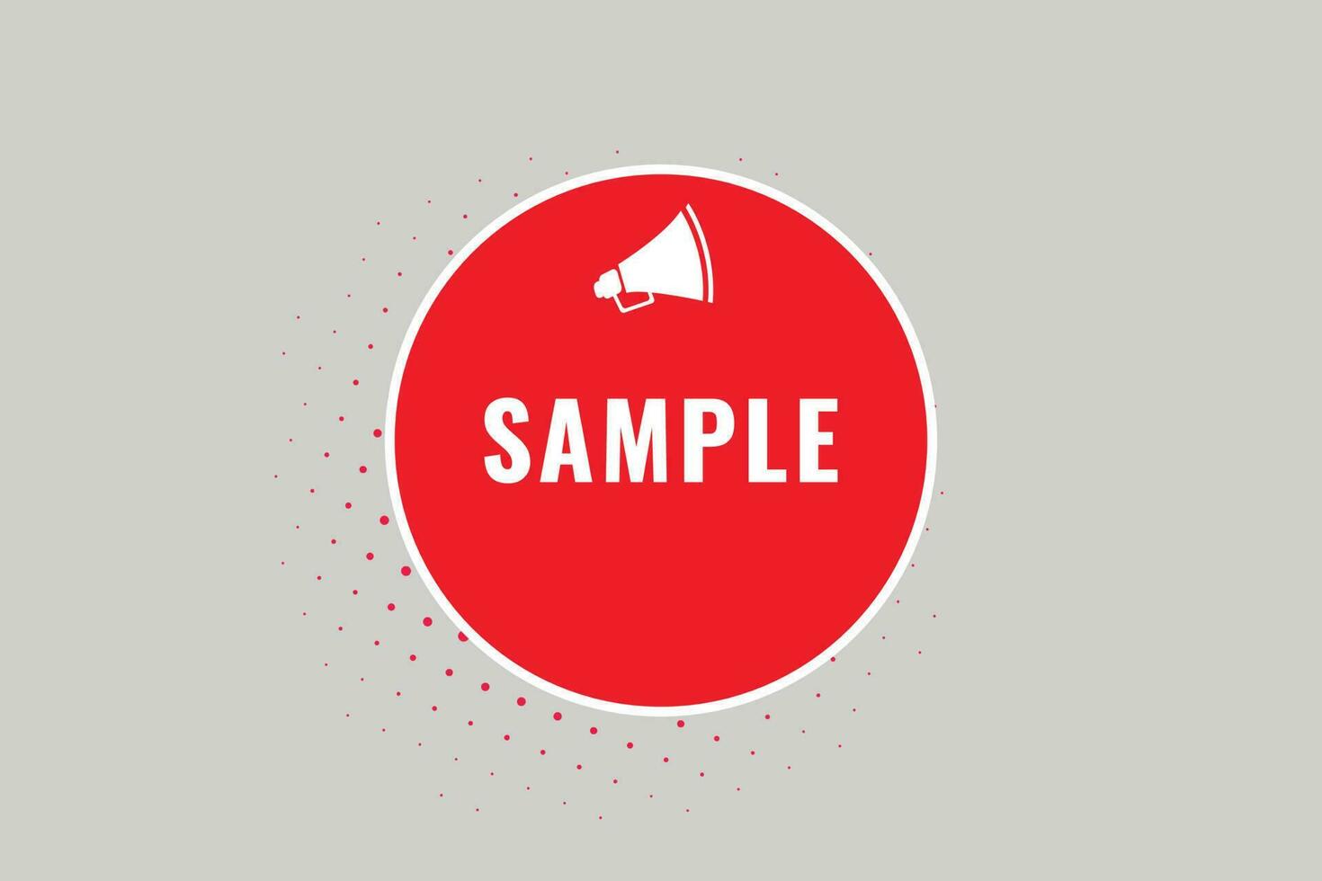 Sample Button. Speech Bubble, Banner Label Sample vector