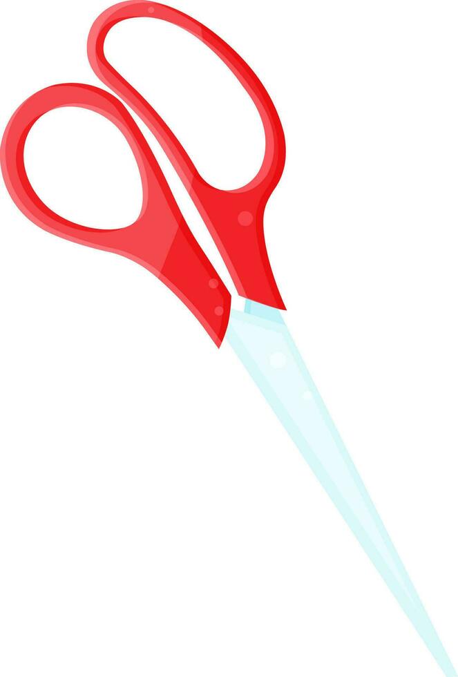 bright vector illustration of scissors, school and office supplies, back to school