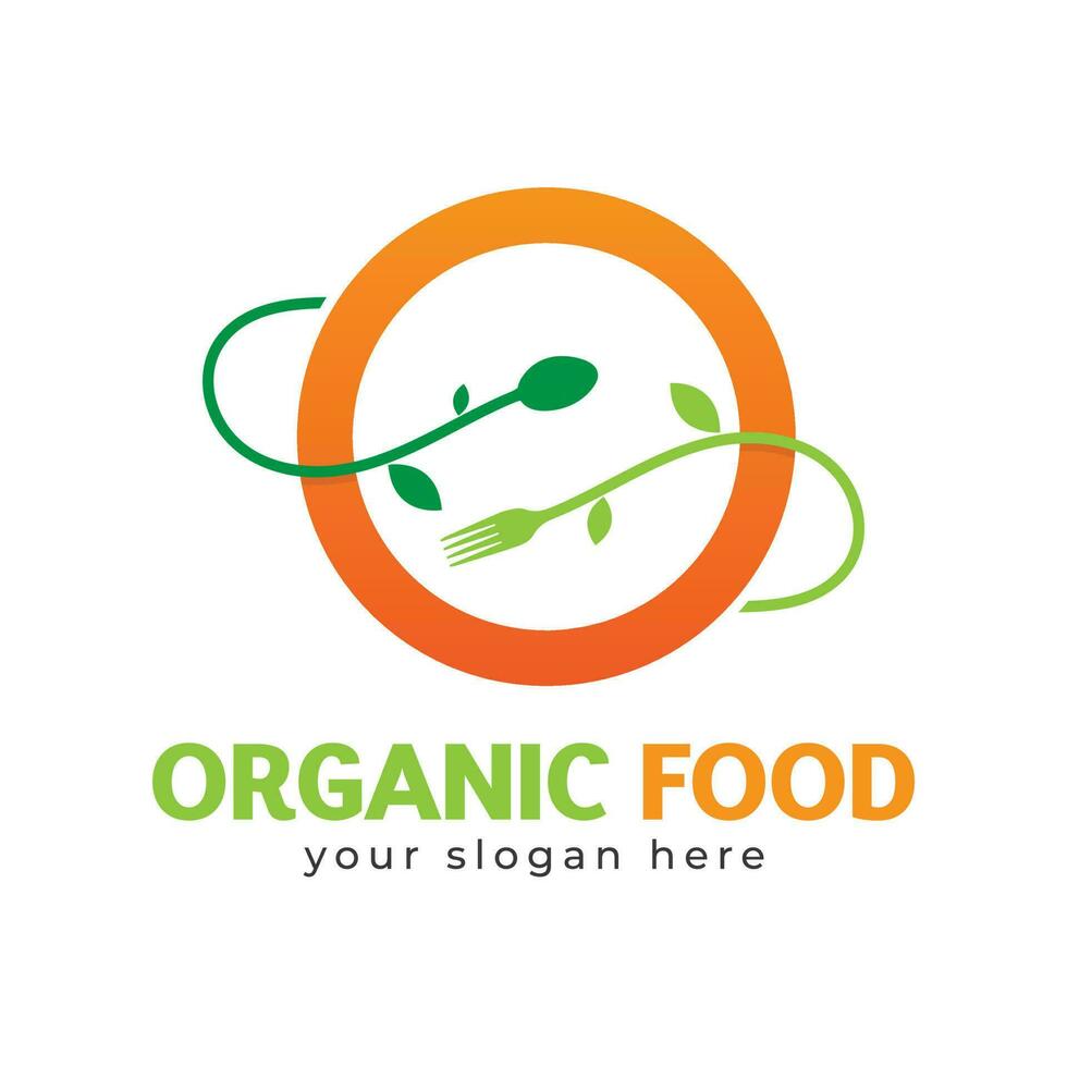orgánico comida logo diseño vector modelo