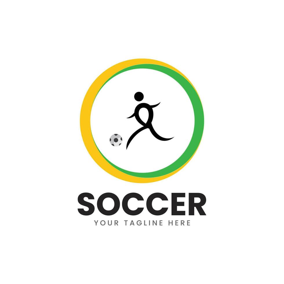 resumen fútbol logo modelo diseño vector ilustración