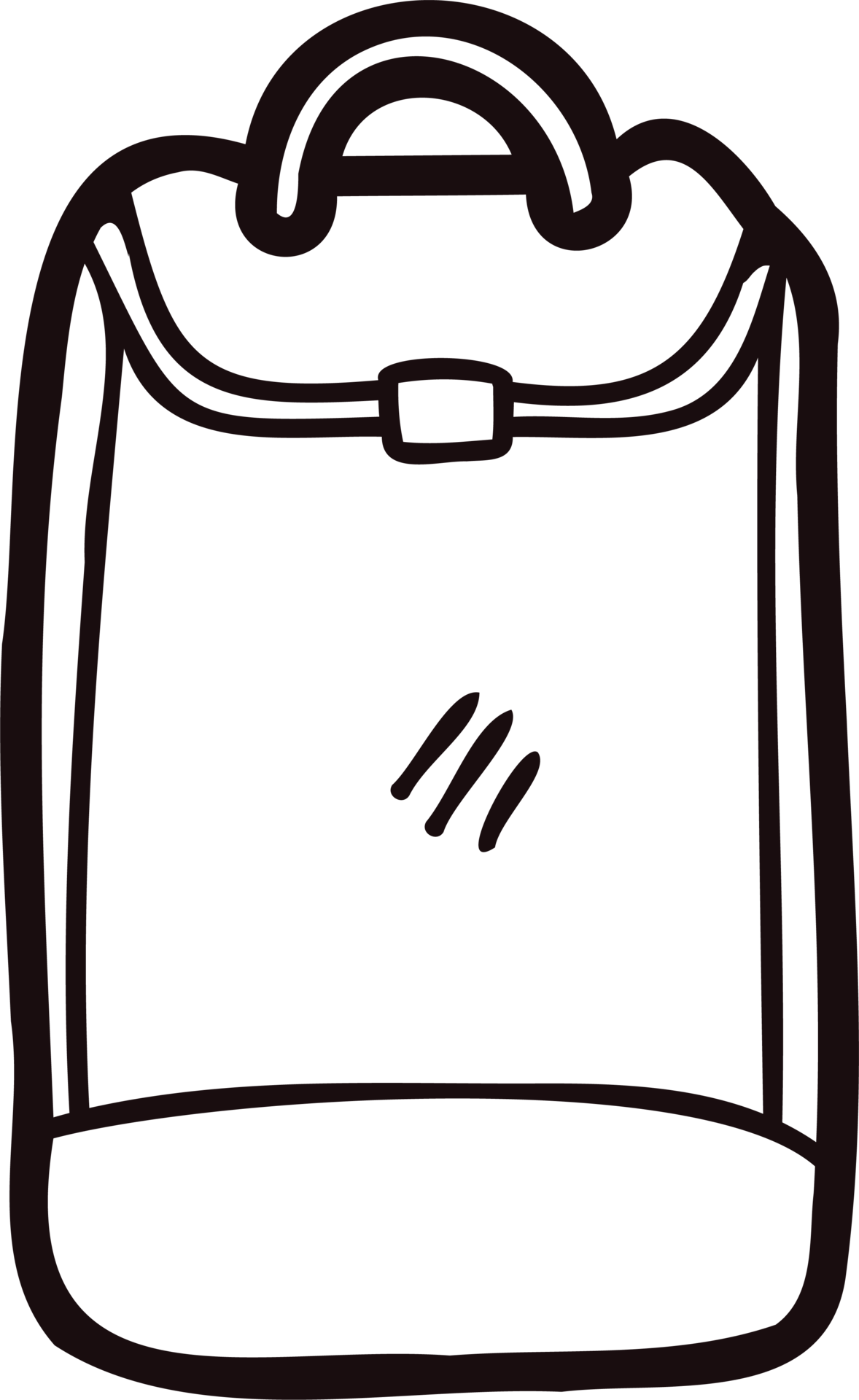 Hand Drawn cute backpack for kids in doodle style 24206823 PNG