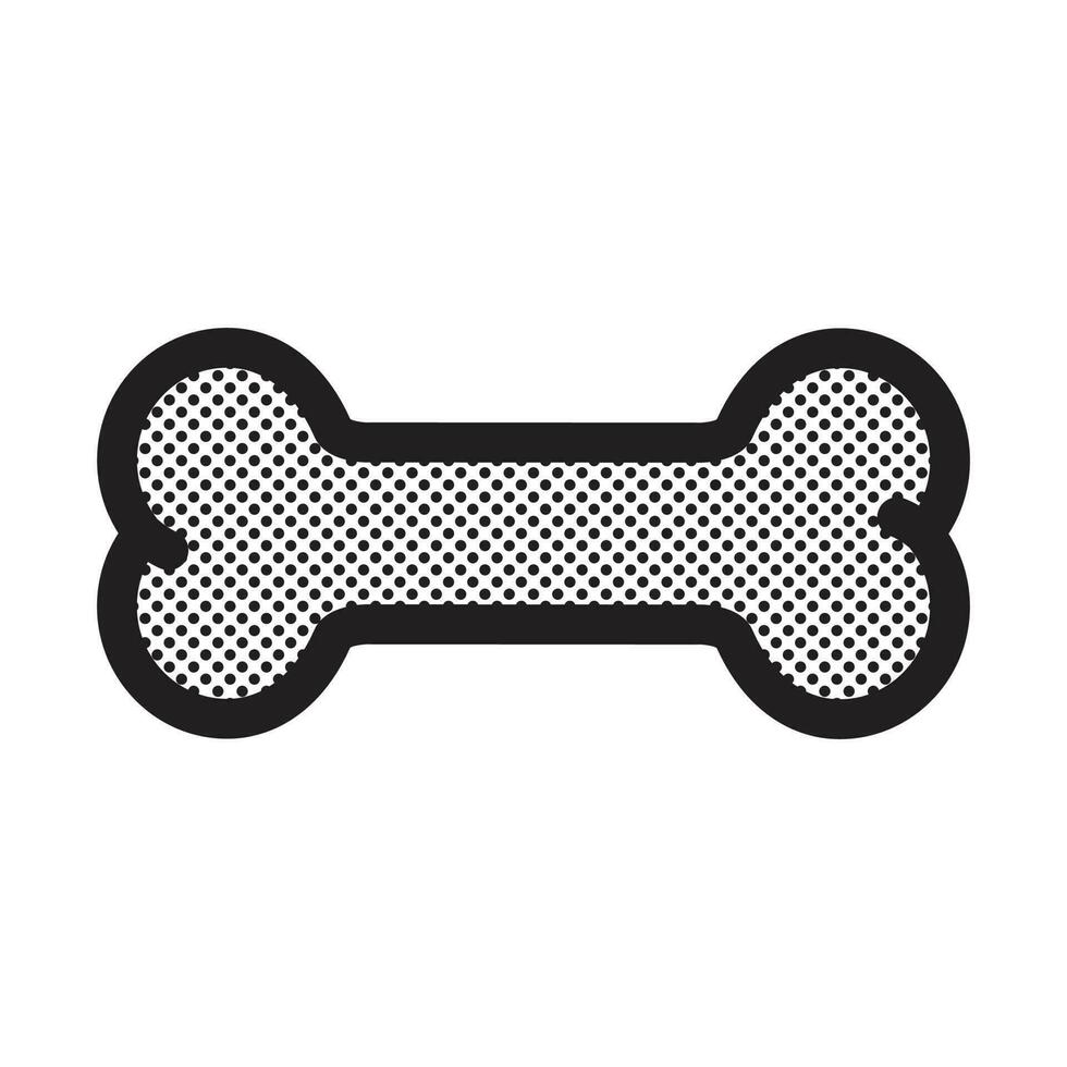 dog bone vector icon logo polka dot pattern french bulldog puppy symbol illustration