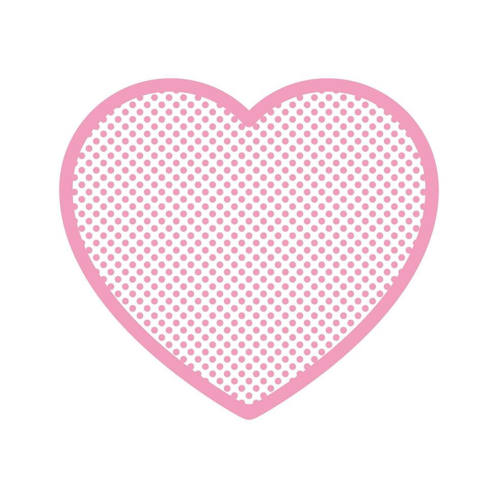 heart vector icon logo valentine polka dot symbol cartoon illustration