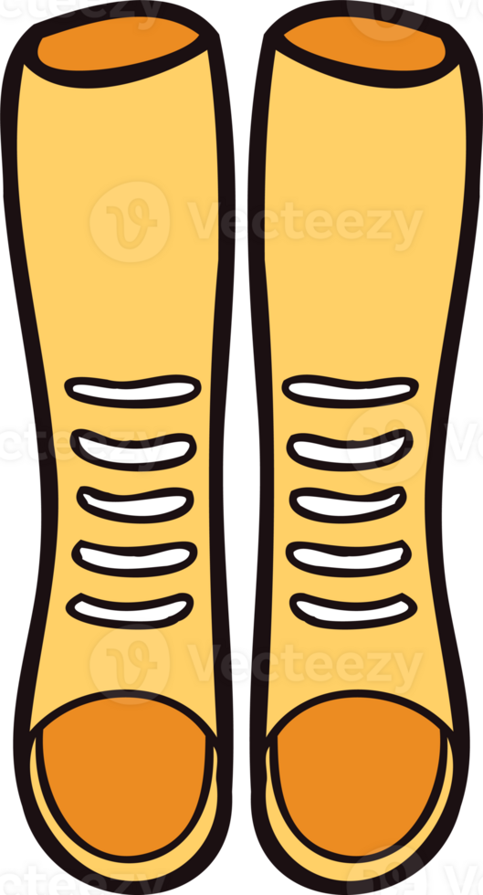 mano disegnato carino stivali nel scarabocchio stile png