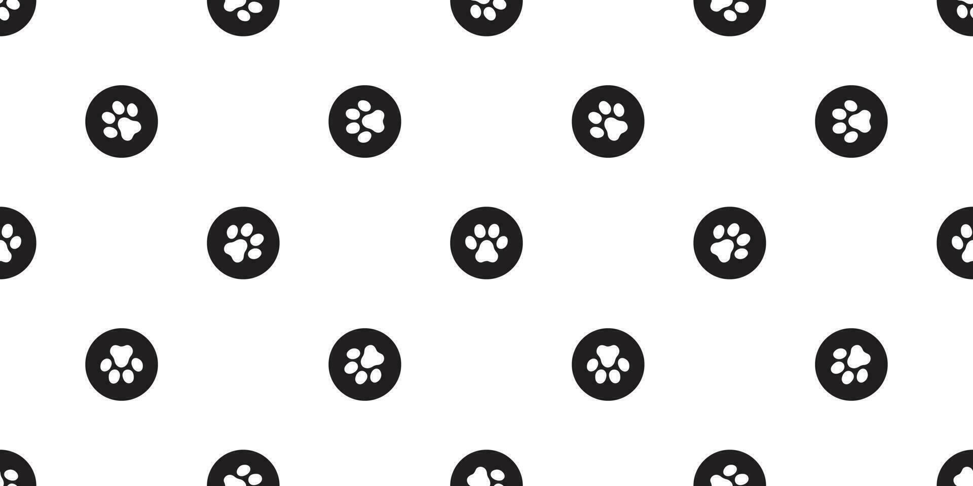 paw seamless pattern dog paw vector french bulldog dog bone polka dot isolated wallpaper background