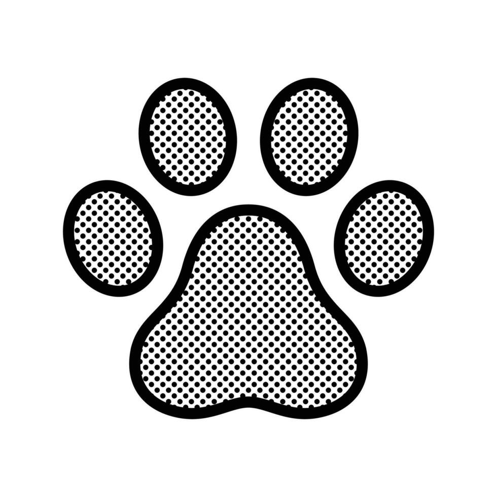 dog paw vector footprint icon logo puppy cat french bulldog polka dot cartoon illustration