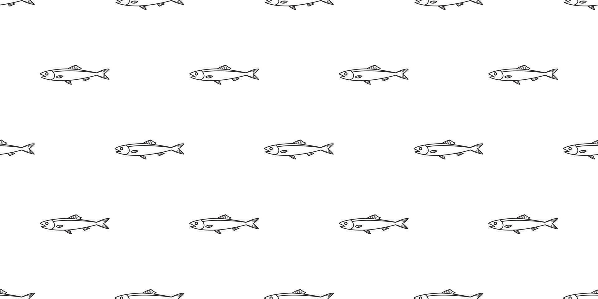 fish seamless pattern vector salmon shark fin whale dolphin ocean wave background repeat wallpaper