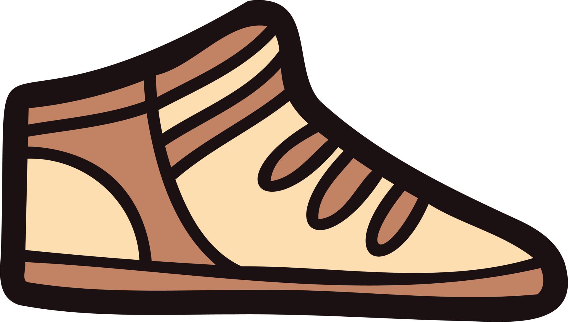 Hand Drawn cute sneakers in doodle style 24207300 PNG