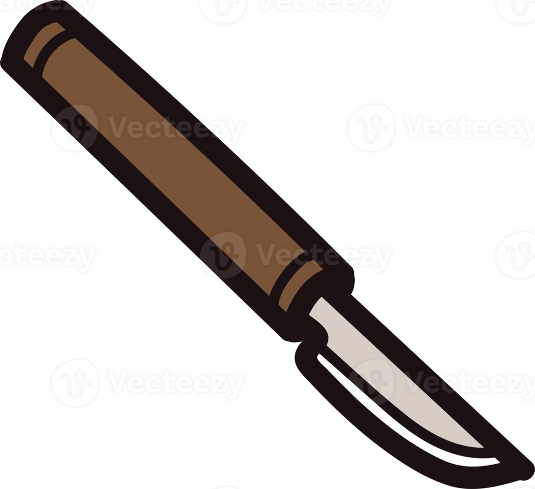 Hand Drawn scalpel in doodle style png