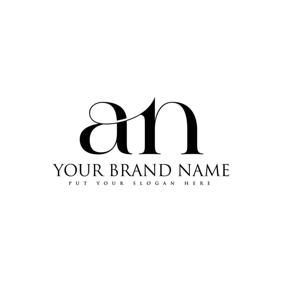 AN Letter Logo Design with Creative Modern Trendy Free Vector. vector