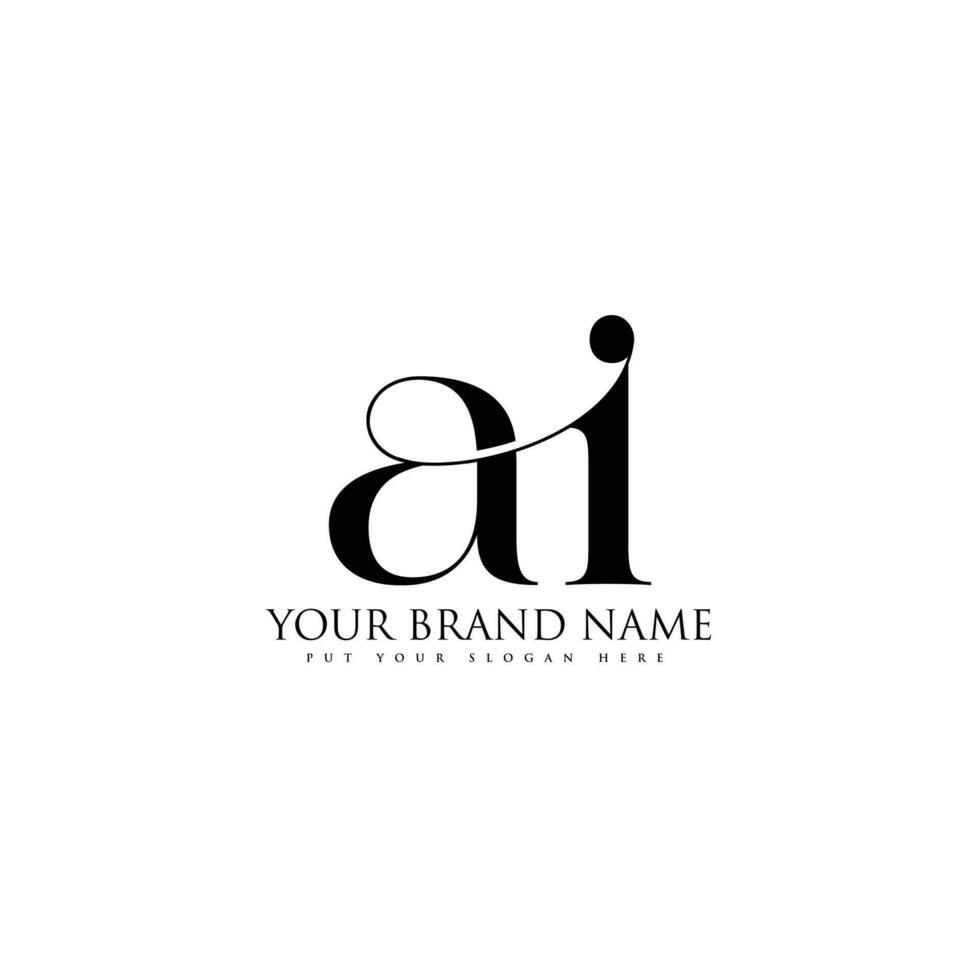 AI Letter Logo Design with Creative Modern Trendy Free vector