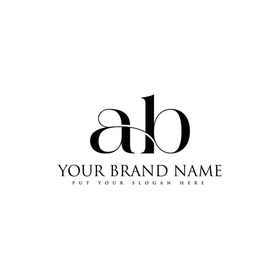 AB letter logo design on white background, Vector illustration.