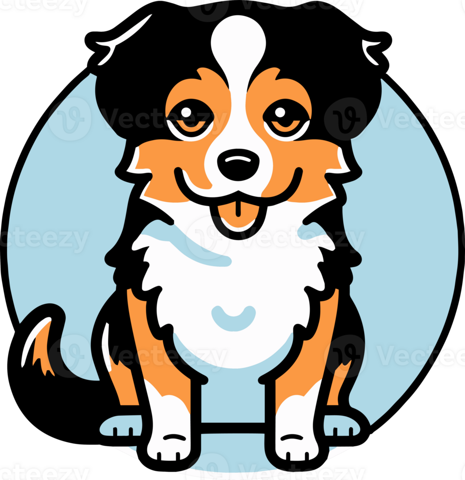 Hand Drawn cute dog in doodle style png