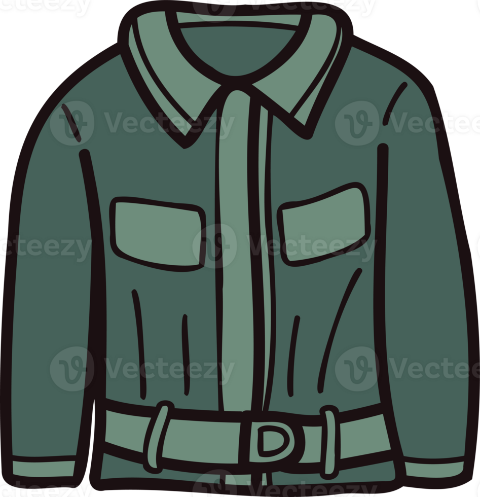 Hand Drawn cute jackets for men in doodle style png