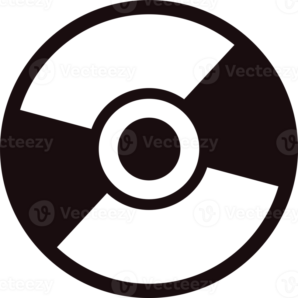 Hand Drawn disc in doodle style png