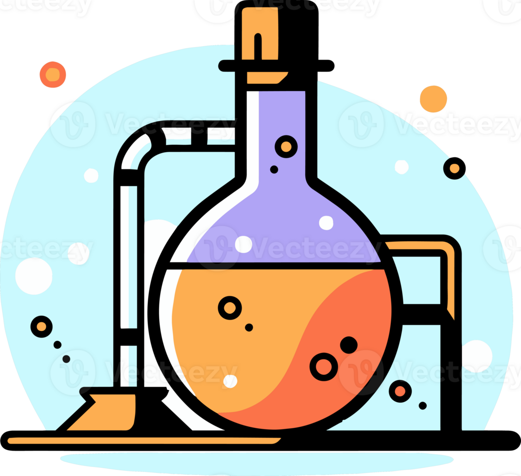 Hand Drawn science test tube in doodle style 24207521 PNG