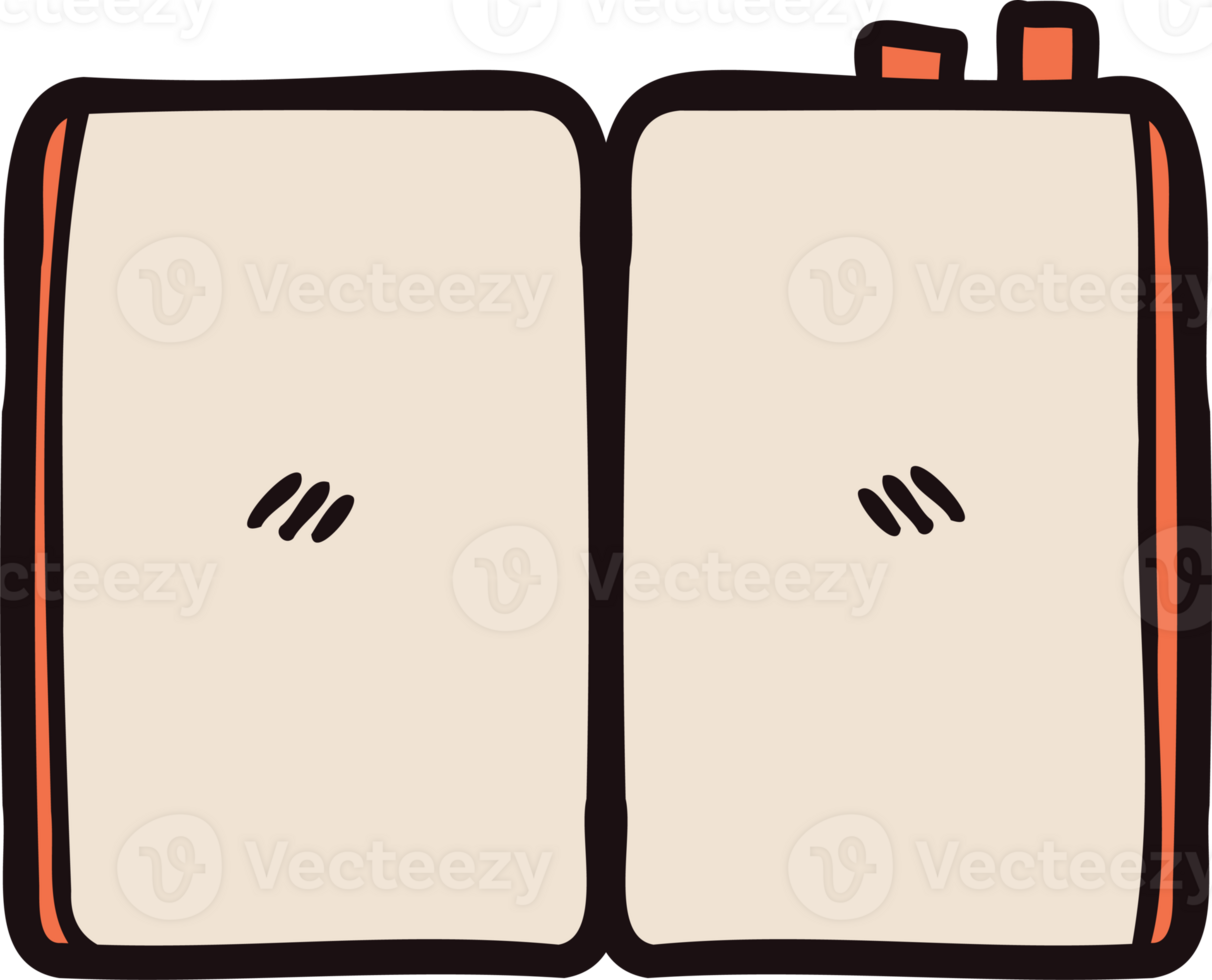 Hand Drawn cute notebook in doodle style 24207594 PNG