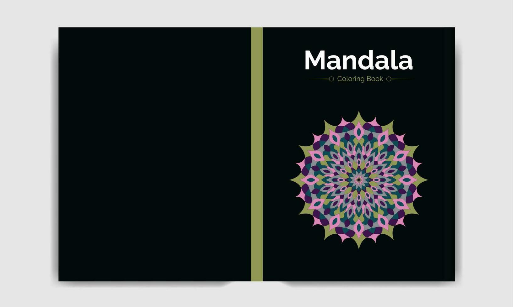 Mandala Coloring Book Cover Design vector