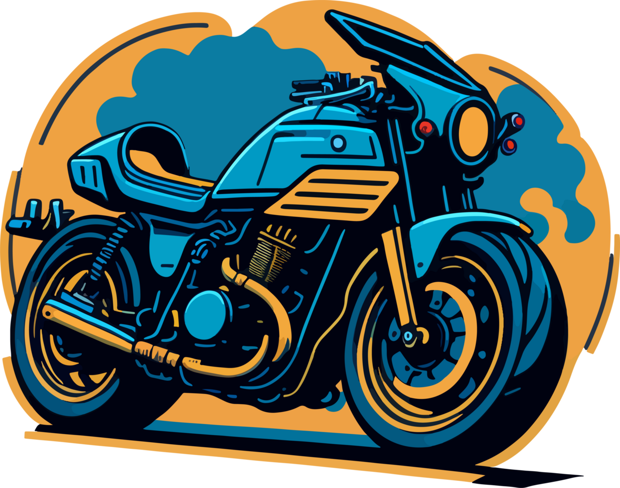 Vintage Bike Logo Cartoon with png