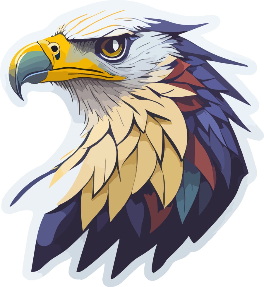 Aigle tête mascotte logo avec ai génératif png