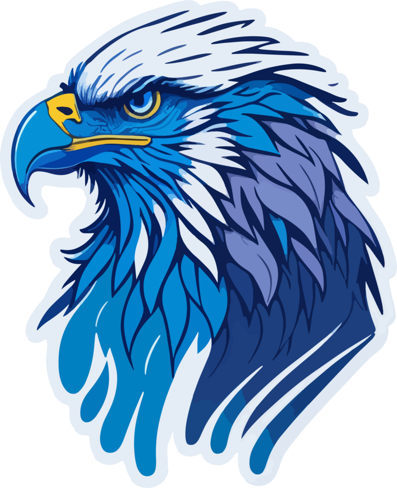 Kopf von Adler Logo mit ai generativ png