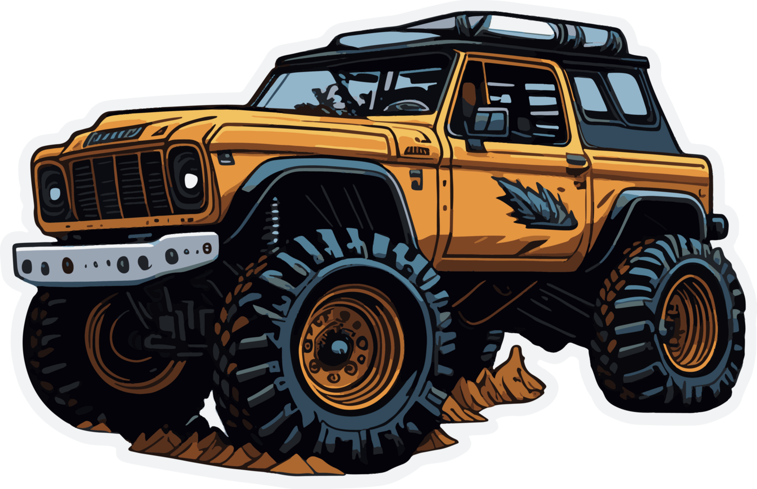 Classic Off Road Car Cartoon with png