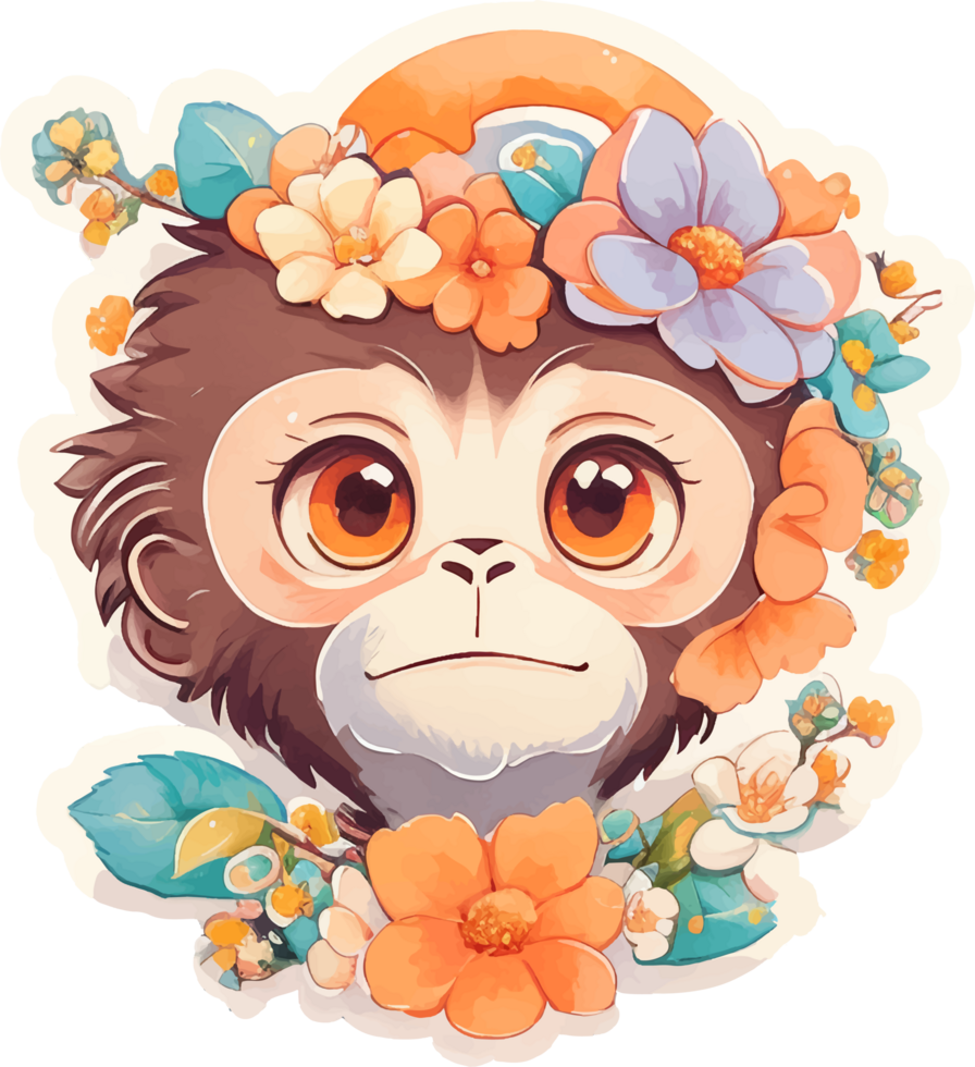 Little Monkey Sticker with png