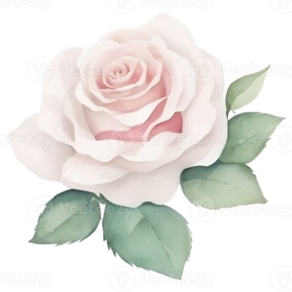 Watercolor bouquet of rose flowers png