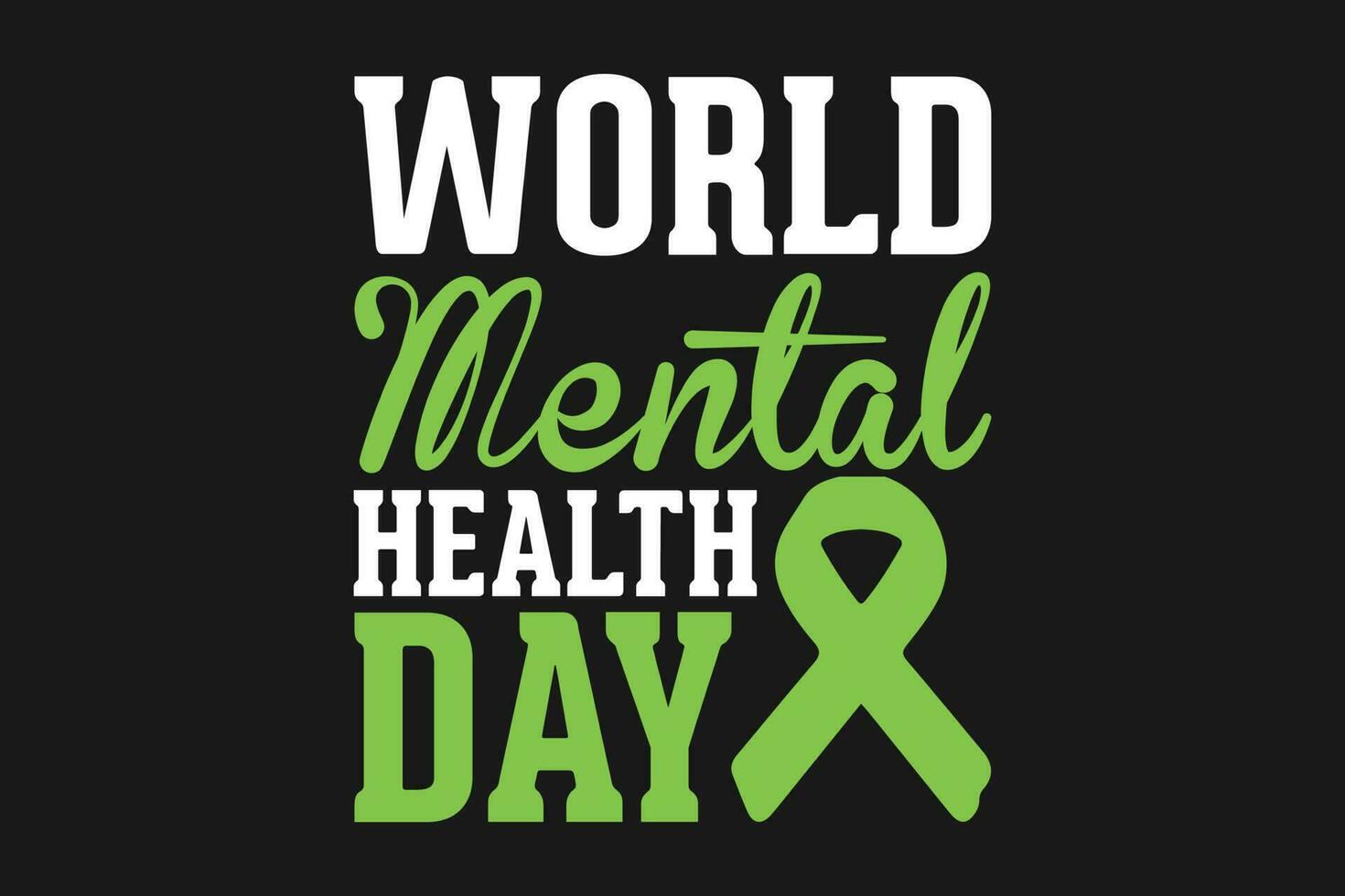 world mental health day vector