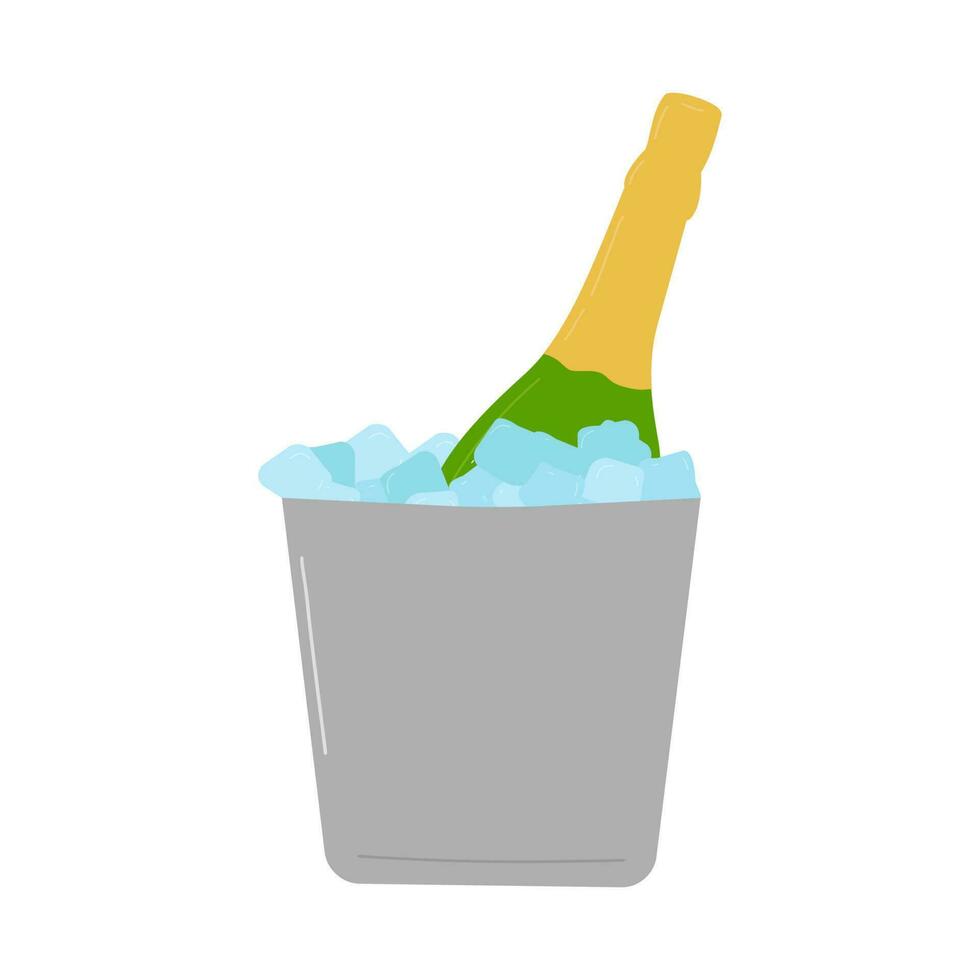 Champagne drink isolated on a white background. vector