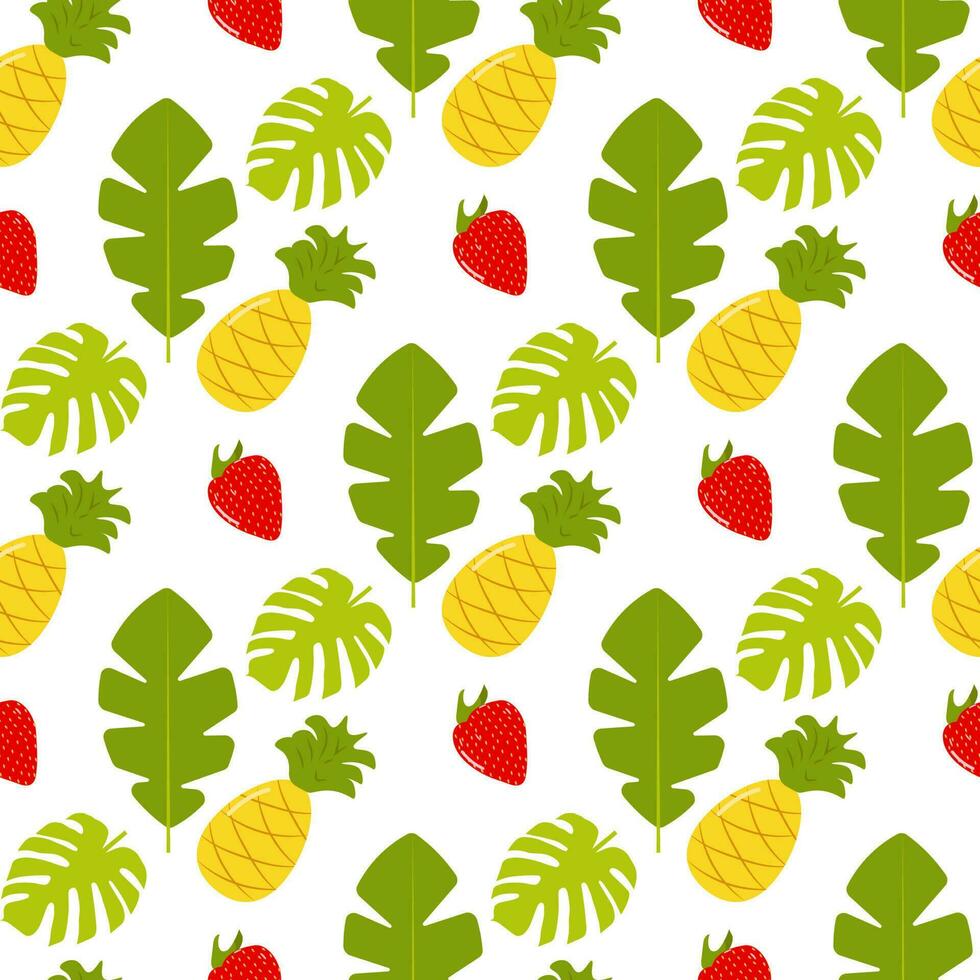 Pattern from summer elements ai vector