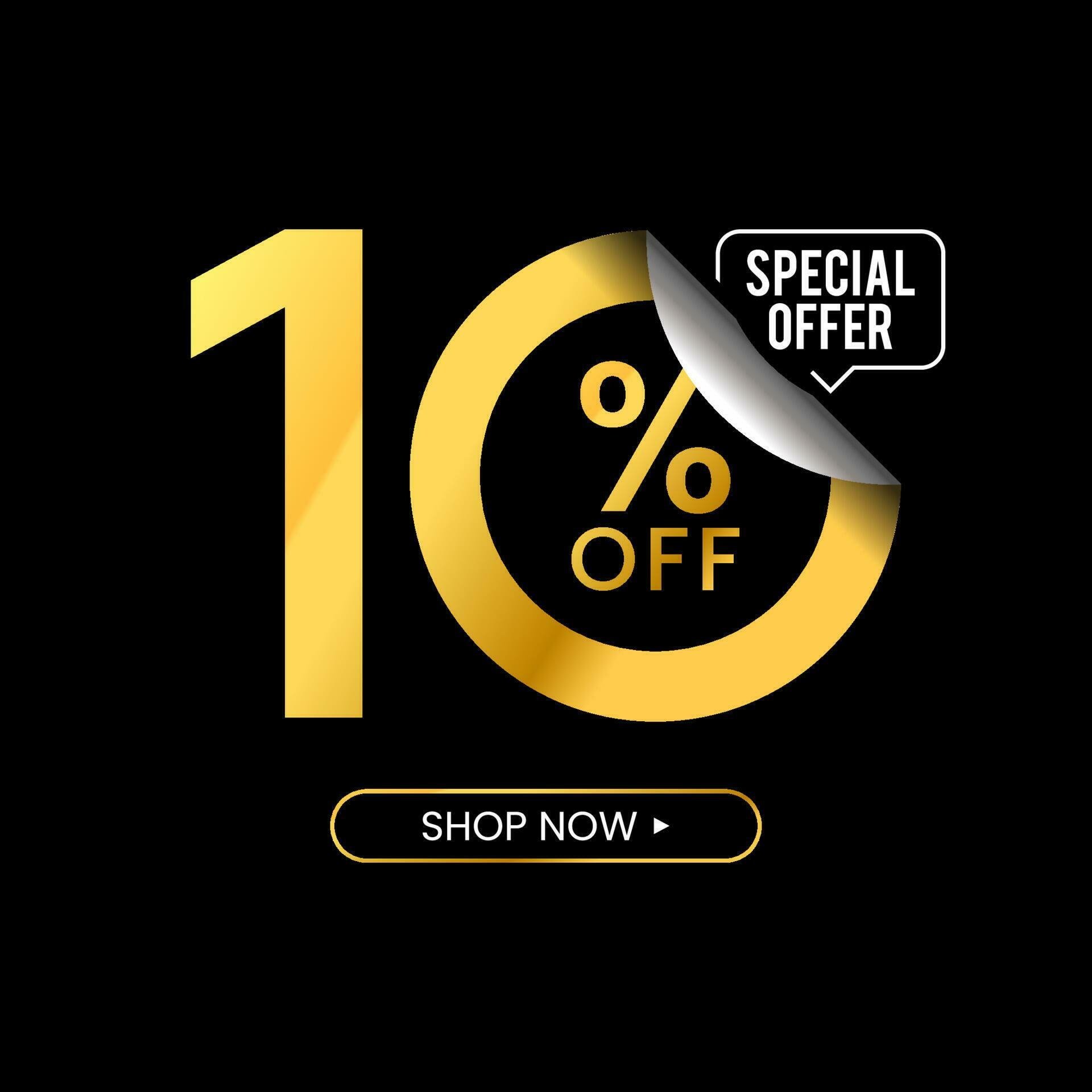 Best Buy 10 Percent Off Coupon 2018 10 Percent Off Discount. Golden Numbers With Percent Sign And Unique