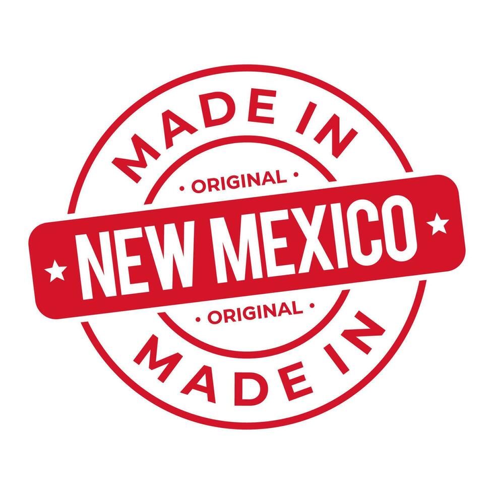 Made In New Mexico Stamp Logo Icon Symbol Design. Seal National