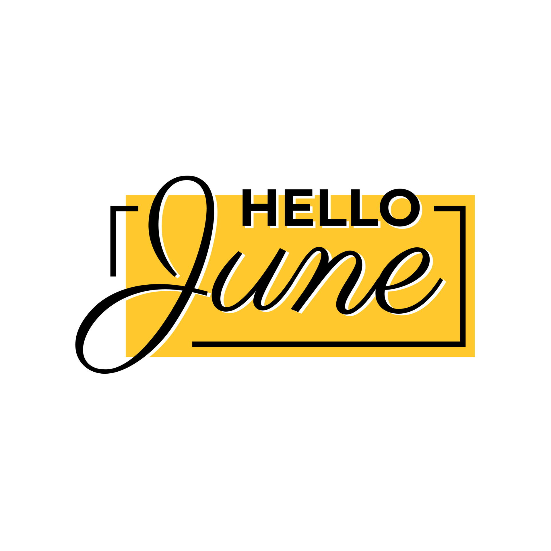 Hello June Month Calendar Text Typography Icon Label Design Vector hello-june-month-calendar-text-typography-icon-label-design-vector