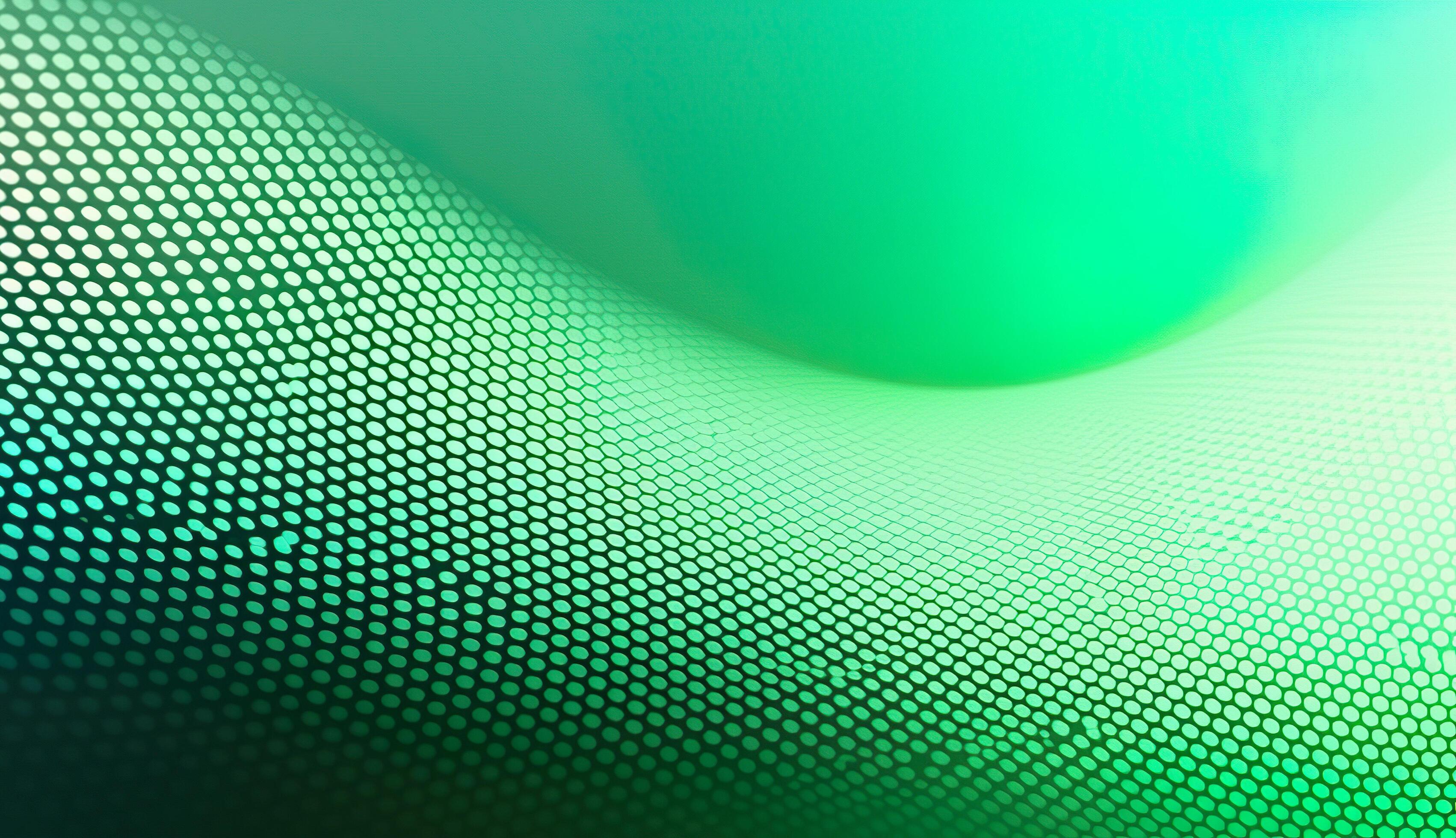 Abstract dot green wave pattern screen gradient background, technology