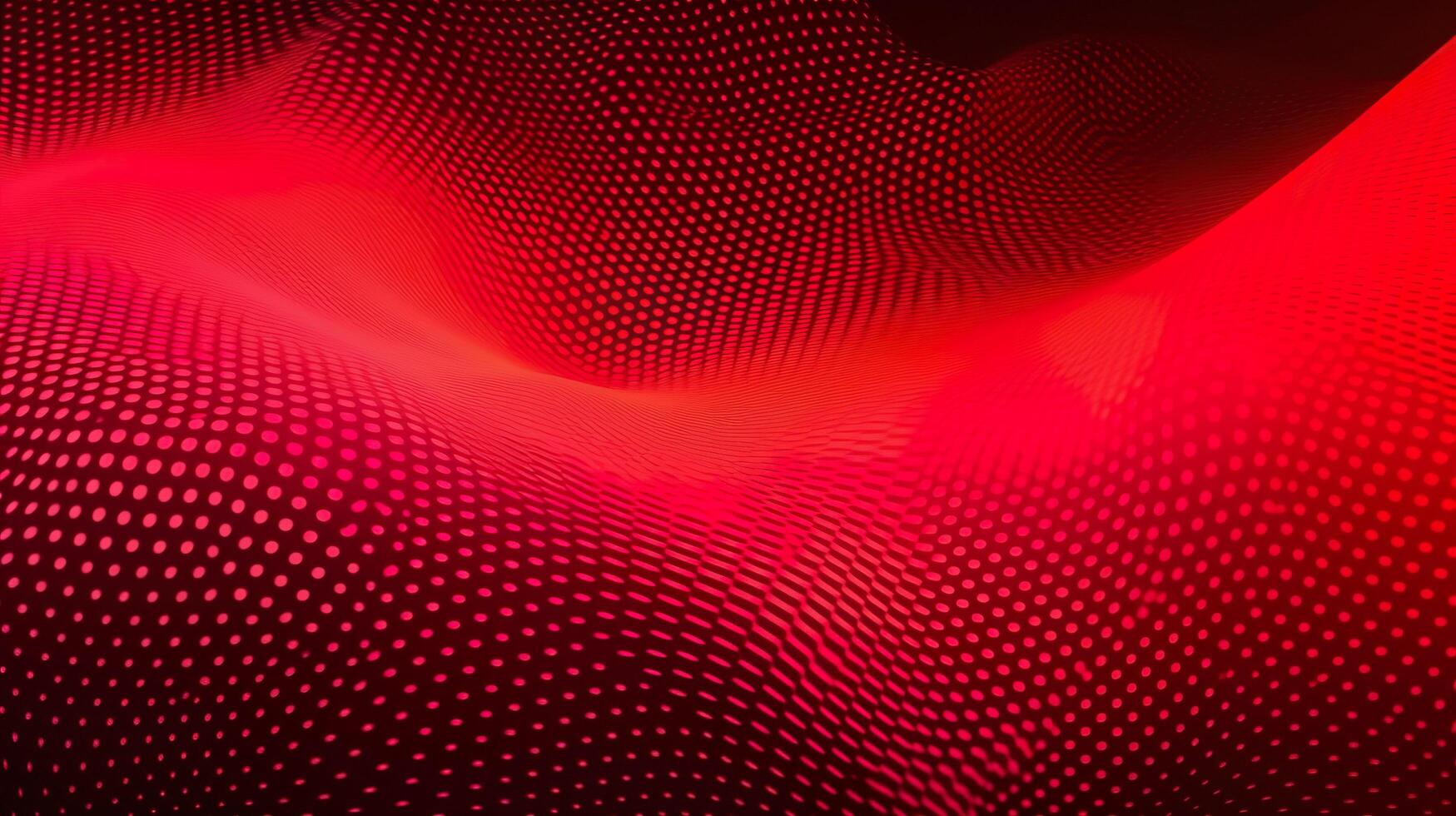 Abstract dot red wave pattern screen gradient background, technology and science concept, photo