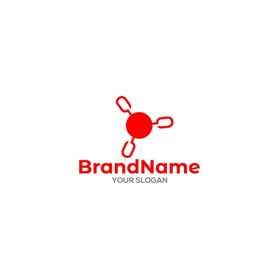 3 Chain with Circle Logo Design Vector