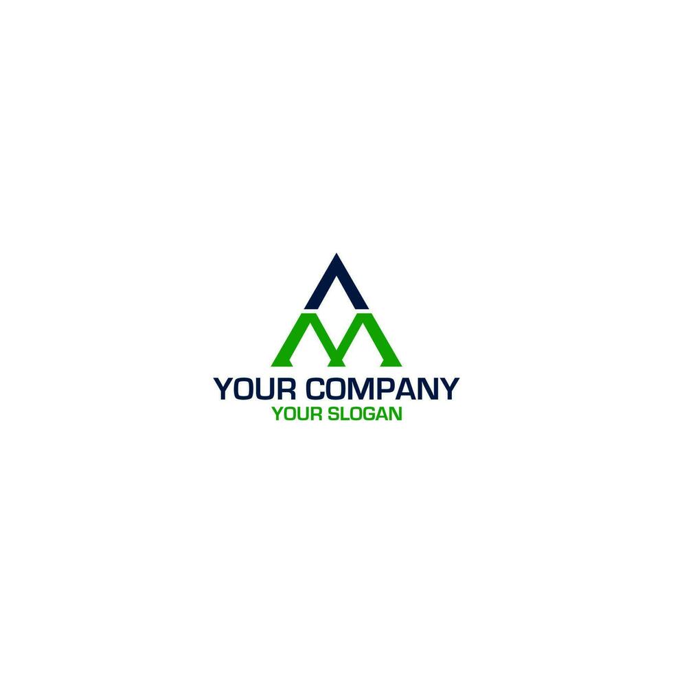 Triangle AM Logo Design Vector