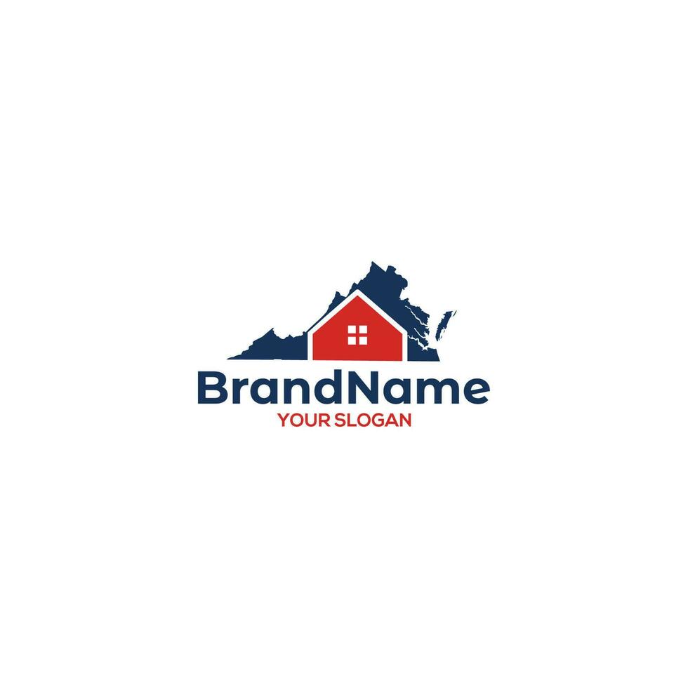 Virginia House Logo Design Vector