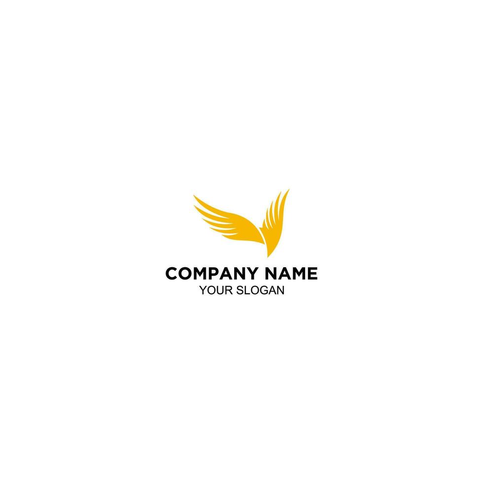 Wing Simple Logo Design vector