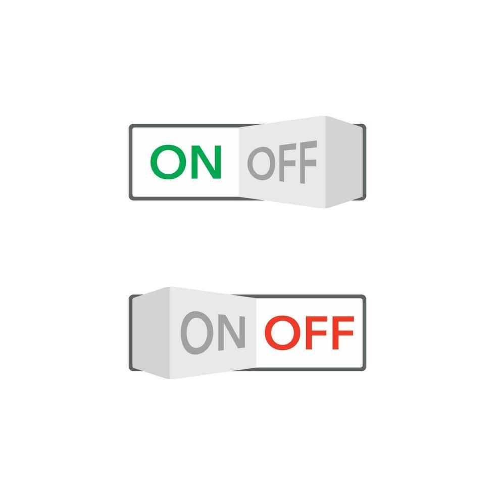 Switch button or turn on turn off power vector