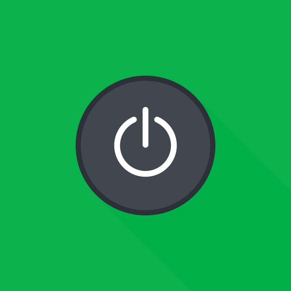 Power button front device panel vector icon