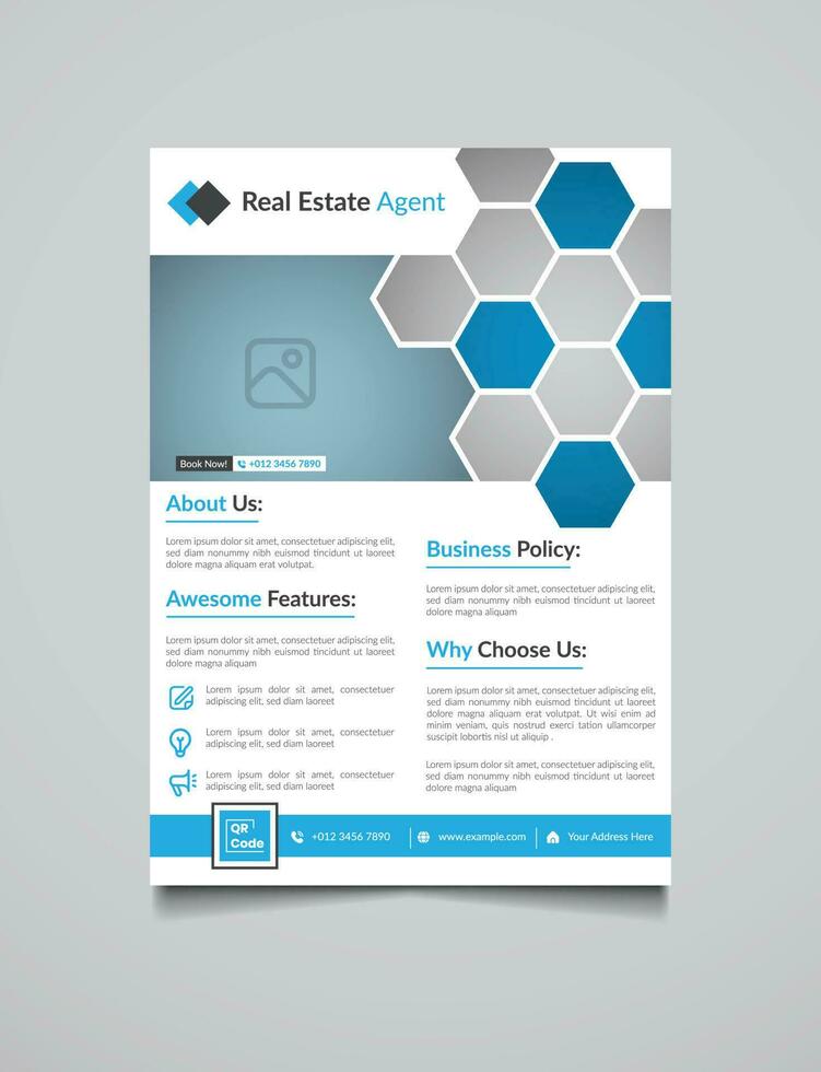 Real Estate Business Flyer Template vector