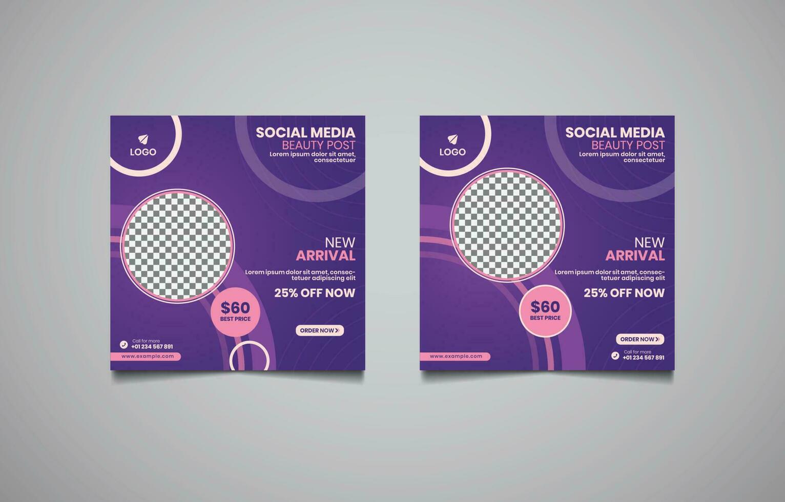 Attractive Social media post template vector